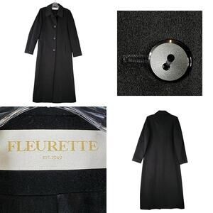 Fleurette Coat Wool Cashmere Womens Overcoat Size 6 Black Coat Old Money Long